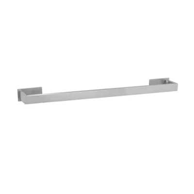 Abbildung von WENKO Turbo Loc Badetuchstange UNO Genova matt 60 cm, Handtuchstange, Befestigen ohne Bohren, Edelstahl rostfrei, 61 x 4,4 7,6 Silber