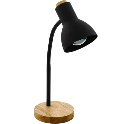 Abbildung von Eglo 98831 Tischleuchte VERADAL schwarz, braun B:12,5 H:49cm mit Kabelschalter