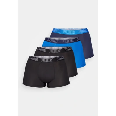 Abbildung von Puma MEN Everyday Trunk 4 PACK Panties, Herren, Größe: Large, Blue/black