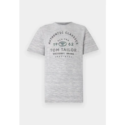 Abbildung von TOM Tailor Tshirt print Tarmac grey/white, Herren, Größe: 3XL, grey/white