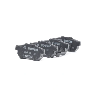 Abbildung von BOSCH 0 986 494 392 Bremsbelagsatz Low Metallic mit akustischer Verschleißwarnung Montageanleitung, Anti Quietsch Blech, Schrauben