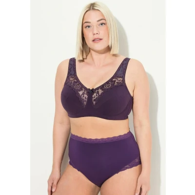 Abbildung von Ulla Popken Entlastungs OHNE CUP CE Bügel BH, Damen, Größe: 115D, Aubergine