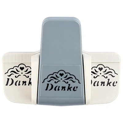 Abbildung von Ideen mit Herz Royal Bordüren Stanzer, einzelne Bordürengröße: 3,5 cm x 5,7 Motiv Locher für Papier Grußkarten basteln Geburtstag, Hochzeit, Jubiläum, Glückwunsch (Danke)