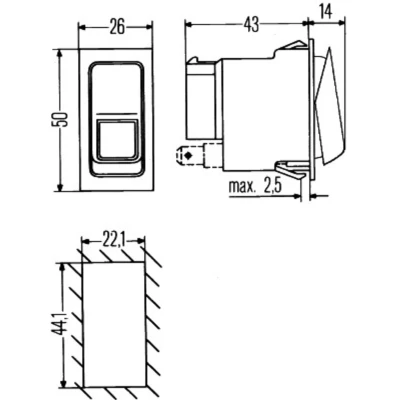 Abbildung von HELLA 6RH 007 832 351 Schalter