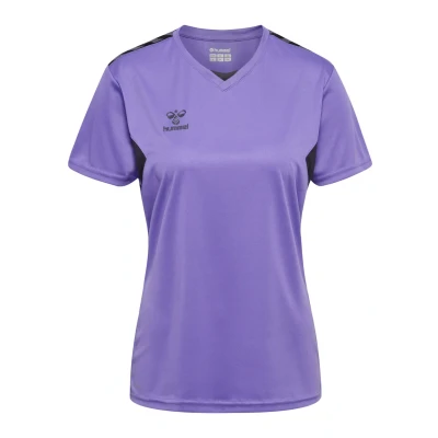 Abbildung von Hummel Authentic Sport Tshirt, Damen, Größe: 44, Dahlia purple asphalt