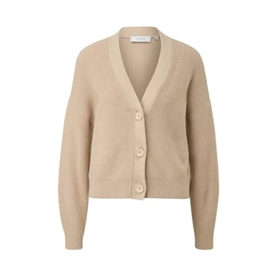 Abbildung von Comma CI Strickjacke aus Baumwolle, beige, size: 42 DE