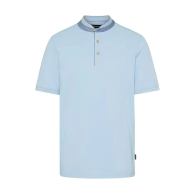 Abbildung von bugatti Standcollar Tshirt basic, Herren, Größe: Small, Hellblau