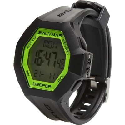 Abbildung von SALVIMAR Unisex Erwachsene Deeper Tiefenmesser Uhr, Schwarz, Einheitsgröße