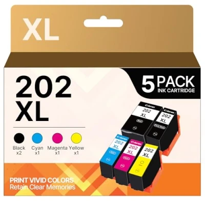 Abbildung von Coloran 202 XL Tintenpatrone Kompatibel für Epson 202XL Multipack, XP 6100 Druckerpatronen Expression Premium 6000 6105 6005 XP6100 XP6000 XP6105 XP6005 (5er Pack)