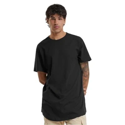 Abbildung von Urban Classics Herren Shaped Long Tee T Shirt, Schwarz (black), 5XL