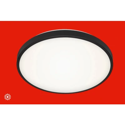 Abbildung von BRILONER Leuchten LED Deckenleuchte, Deckenlampe, 24 Watt, 2.650 Lumen, 4.000 Kelvin, Schwarz Weiß, 3455 215, Ø 38.5 cm