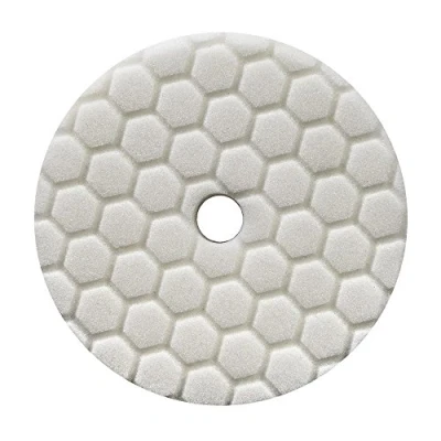 Abbildung von Chemical Guys BUFX114HEX5 Hex Logic Quantum Light Medium Polierpad, weiß (14 cm passend für 12,7 Trägerplatte)