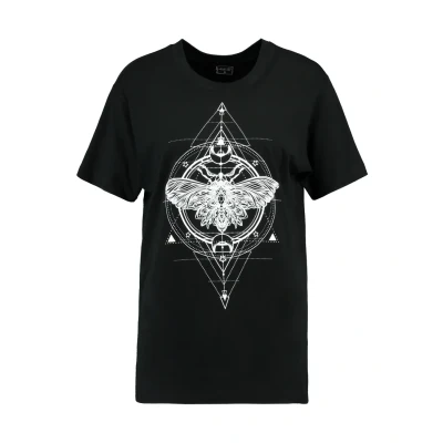 Abbildung von Mister Tee MOTH Tshirt print, Damen, Größe: XS, Black