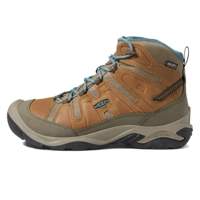 Abbildung von KEEN Damen Circadia Mid Waterproof Wanderstiefel, Toasted Coconut/North Atlantic, 39 EU