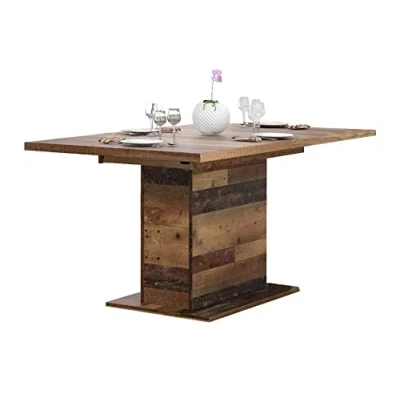 Abbildung von FORTE Clif Esstisch ausziehbar, Holzwerkstoff, Old Wood Vintage 160 200 x 76,6 90 cm