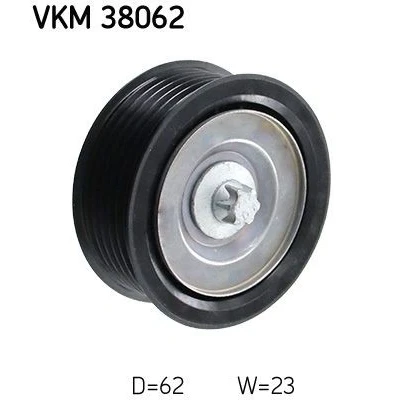 Abbildung von SKF VKM 38062 Umlenkrolle mit Befestigungsmaterial MERCEDES BENZ: ML Class, Vito Minibus, E Class Saloon
