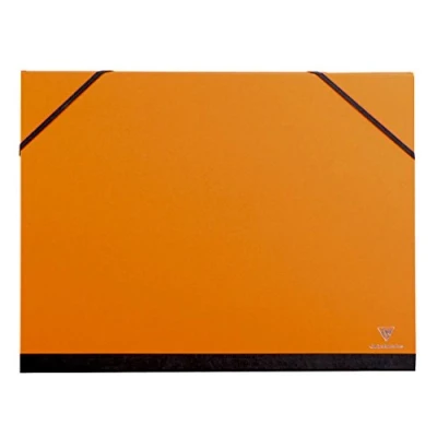 Abbildung von Clairefontaine 44803C Zeichenmappe (Gummizug, B4, 28 x cm, ideal zur Aufbewahrung Ihrer Werke) orange