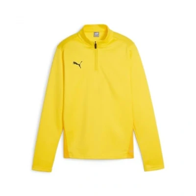 Abbildung von Puma Fussball Training 1/4 ZIP Langarmshirt für Kinder, Größe: 140, Gelbschwarzgelb