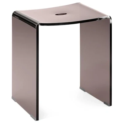 Abbildung von Navaris Duschhocker aus Acryl 43,5x37x28cm Badhocker Badezimmer Stuhl Sitzbank für Dusche und Badewanne Hocker rutschfest modern schwarz