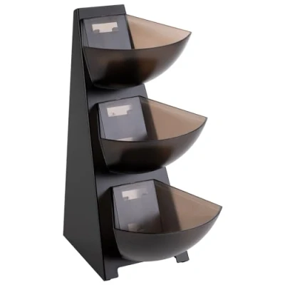 Abbildung von APS 11413 Multi Rack, Küchenregal, Gestell aus 18/0 Edelstahl, Portionsschütte Kunststoff, Portionsspender, Volumen pro Schütte 1 Liter Inhalt, 3 stufig