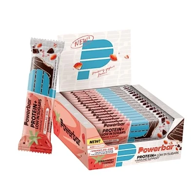 Abbildung von Powerbar Protein Plus Low Sugar Immune Support Strawberry Yoghurt 16x35g High Immun Riegel