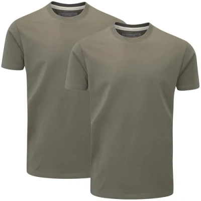 Abbildung von Charles Wilson 2er Packung T Shirts mit Rundhalsausschnitt (XXL, Charcoal (0824))