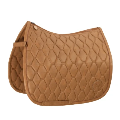 Abbildung von Eskadron Platinum Dressursatteldecke Metallic Faux Leather Cognac Warmblut