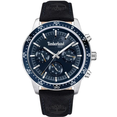 Abbildung von Timberland Herren Analog Quarz Uhr mit Leder Armband TDWGF0029003