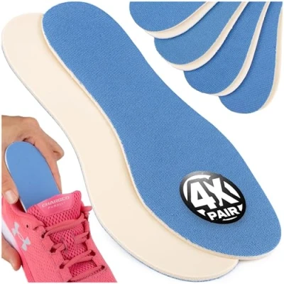 Abbildung von SULPO Einlegesohlen Herren &amp; Damen Waschbar Wiederverwendbar mit Innovative HIGH TEC THERMOCOOL Schuheinlagen Einlagen Schuhe und (4 Paare Basic, 45)