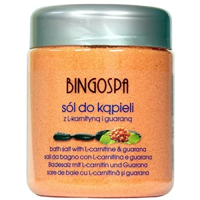 Abbildung von Schäumende Badesalz mit L Carnitin und Guarana fur Hautstraffung, Erfrischung, Entspannung Relax 580 g BINGOSPA