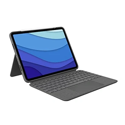 Abbildung von Logitech Combo Touch iPad Pro 11 Zoll (1., 2., 3. Generation 2018, 2020, 2021) Tastatur Hülle, abnehmbare mit Hintergrundbeleuchtung, Trackpad überall klicken, Smart Connector