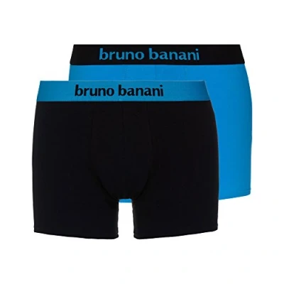 Abbildung von Bruno Banani 2 PACK Flowing Panties Aqua blue schwarz, Herren, Größe: Small, schwarz