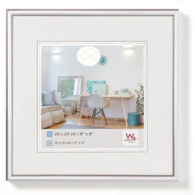 Abbildung von walther design Bilderrahmen silber 13 x cm New Lifestyle Kunststoffrahmen KV313S