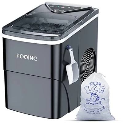 Abbildung von Eiswürfelmaschine, Ice Maker mit Selbstreinigungsfunktion,15kg/24h, 9 Eiswürfel in nur 6 Minuten. Gerauscharmem Betrieb, Cube Maker, Eiswürfelbereiter für den Einsatz Haushalten, Büros