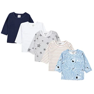 Abbildung von TupTam Baby Jungen Langarmshirt Gestreift 5er Set, Farbe: Mehrfarbig 5, Größe: 104