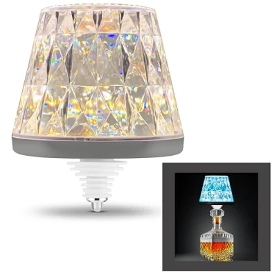 Abbildung von REV LAMPRUSCO CRISTAL Akku Flaschenlampe RGB Tischlampe kabellos 130lm 1,6W 2500mAh Flaschenlicht dimmbar in versch. Farben Touch Tischleuchte für innen &amp; außen IP54