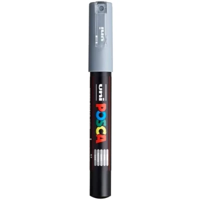 Abbildung von uni ball 186733 POSCA Marker mit extra feiner Rundspitze, grau