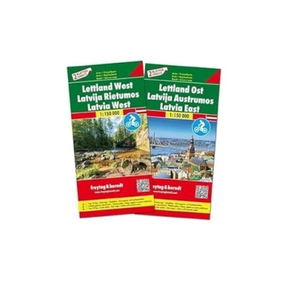 Abbildung von Lettland, Autokarten Set 1:150.000, Top 10 Tips: Lettland West / Ost
