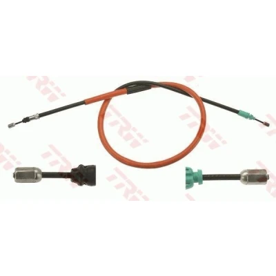 Abbildung von TRW GCH423 Handbremsseil 1322, 1210 Scheibenbremse RENAULT: Clio 3, III Grandtour, Modus / Grand