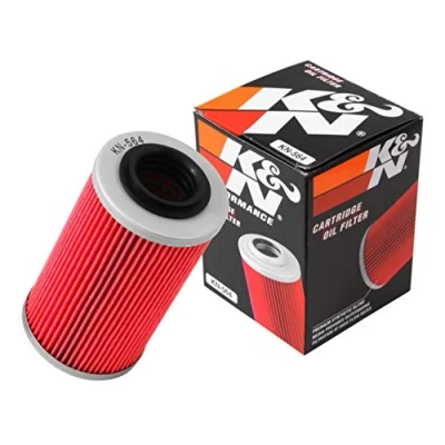 Abbildung von K&amp;N Powersports Ölfilter Kartusche 56x97mm kompatibel mit Can Am, Buell (KN 564), Rot