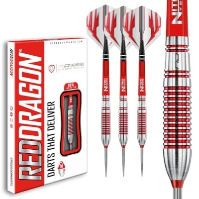 Abbildung von RED DRAGON Reflex 28g Tungsten Darts mit Flights und Schäfte (Steel Dartpfeile)