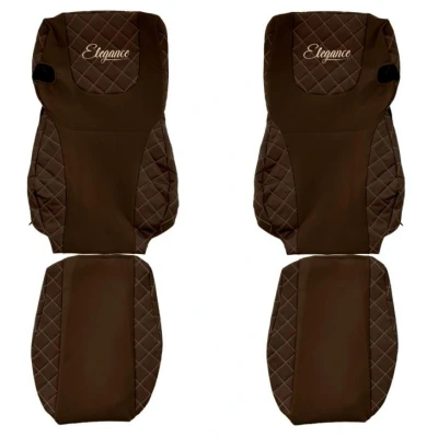 Abbildung von F CORE Elegance Q FX07 BROWN Sitzschonbezug braun Textil, Eco Leder