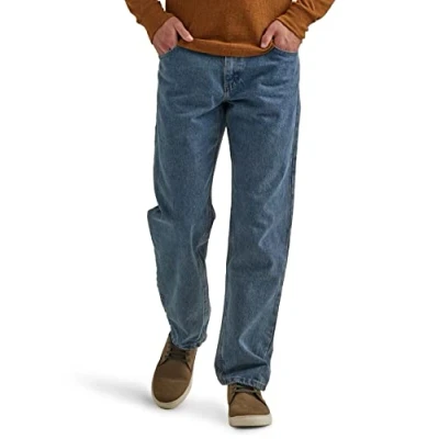 Abbildung von Wrangler Authentics Herren Klassische 5 Pocket Baumwolle mit Lockerer Passform Jeans, Stonewashed, 44W / 29L