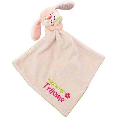 Abbildung von Nici Schmusetuch "My First NICI, mit Kuscheltier Hase, Kuschelige Träume" aufgestickter Botschaft