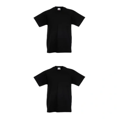 Abbildung von GIDUTEX 2er Pack Kinder Tshirts by Fruit of The Loom Original T Unisex (DE/NL/SE/PL, Numerisch, 140, Regular, 2, Schwarz)