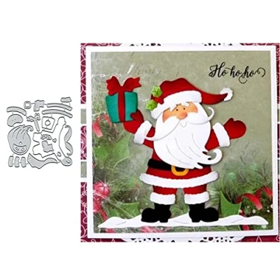 Abbildung von Metall Stanzformen &quot;Merry Christmas&quot;, Weihnachtsmann, Schneemann, Schablonen für DIY, Scrapbooking, Album, dekorative Prägepapier Kartenherstellung