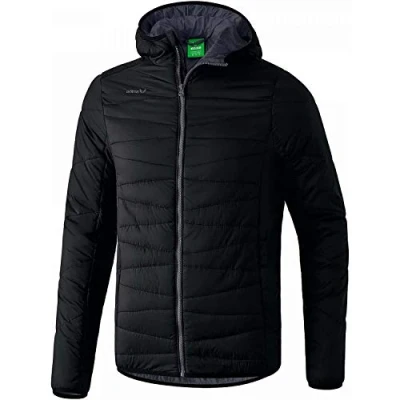 Abbildung von Erima Herren Basic Steppjacke, Schwarz/Dunkelgrau, XXL EU