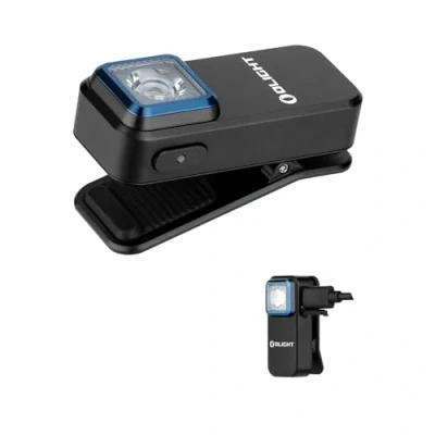Abbildung von OLIGHT Oclip Mini LED Taschenlampe mit Rotes Licht, 300Lumen helle USB C Aufladbare Taschenlampe, IPX5 Clip Lampe und 1,5m Fallschutz kleine Blinklicht für Läufer Camping Sicherheitswarnungen.