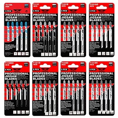 Abbildung von 40 x TopsTools JSTTK8 T101AO T101B T101BR T101D T111C T118A T119BO T144D gemischte Stichsägeblätter kompatibel mit Bosch Dewalt Makita Milwaukee und vielen mehr