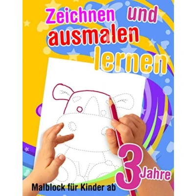 Abbildung von zeichnen und ausmalen lernen Malblock für Kinder ab 3 Jahre: Formen Bilder lernen. Malbuch von bis 5 Jahren